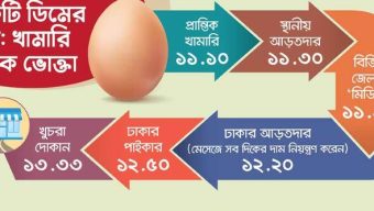 ডিম সিন্ডিকেটে বছরে ৩৬৫০ কোটি টাকা মধ্যস্বত্বভোগীর পকেটে