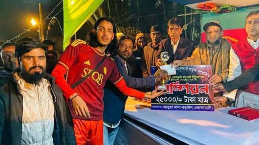 বড়লেখায় আতুয়া-নামা বড়াইল মিডিয়াম বার ফুটবল টুর্নামেন্ট সম্পন্ন