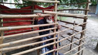 একসময়ের গ্রাম্য মাতবর এখন বাঁশের খাঁচায় বন্দী