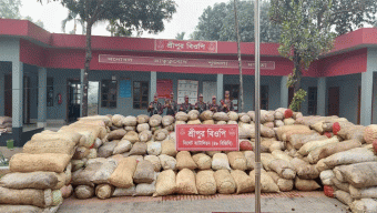 সীমান্তে কোটি টাকার চোরাই পণ্য জব্দ