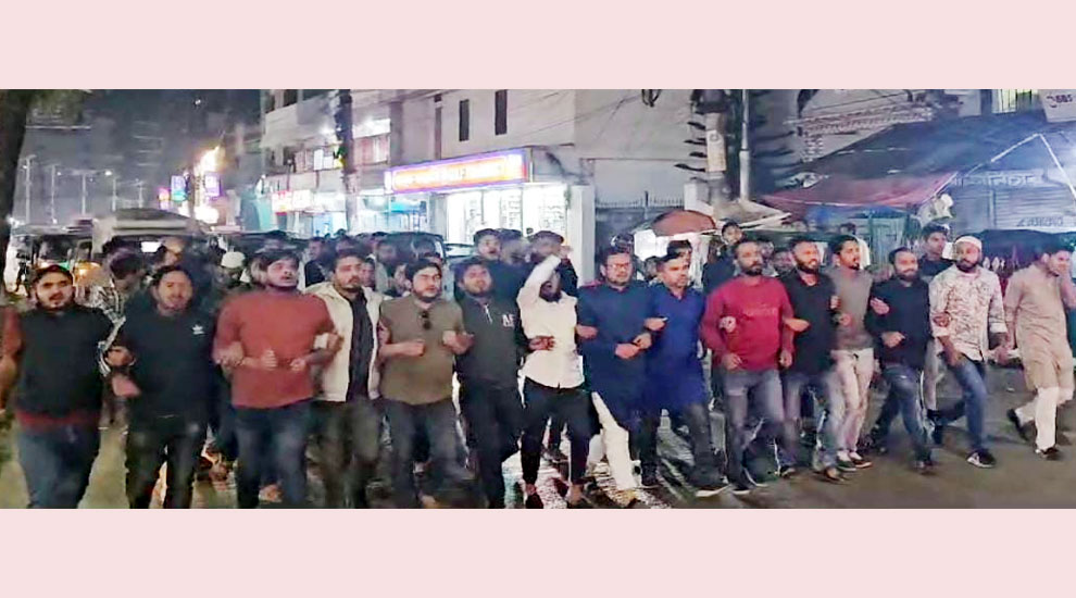 সিলেটে ছাত্রলীগের ঝটিকা মিছিলের প্রতিবাদে জেলা ও মহানগর যুবদলের বিক্ষোভ