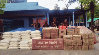 সিলেটে প্রায় কোটি টাকার চোরাই পণ্য জব্দ