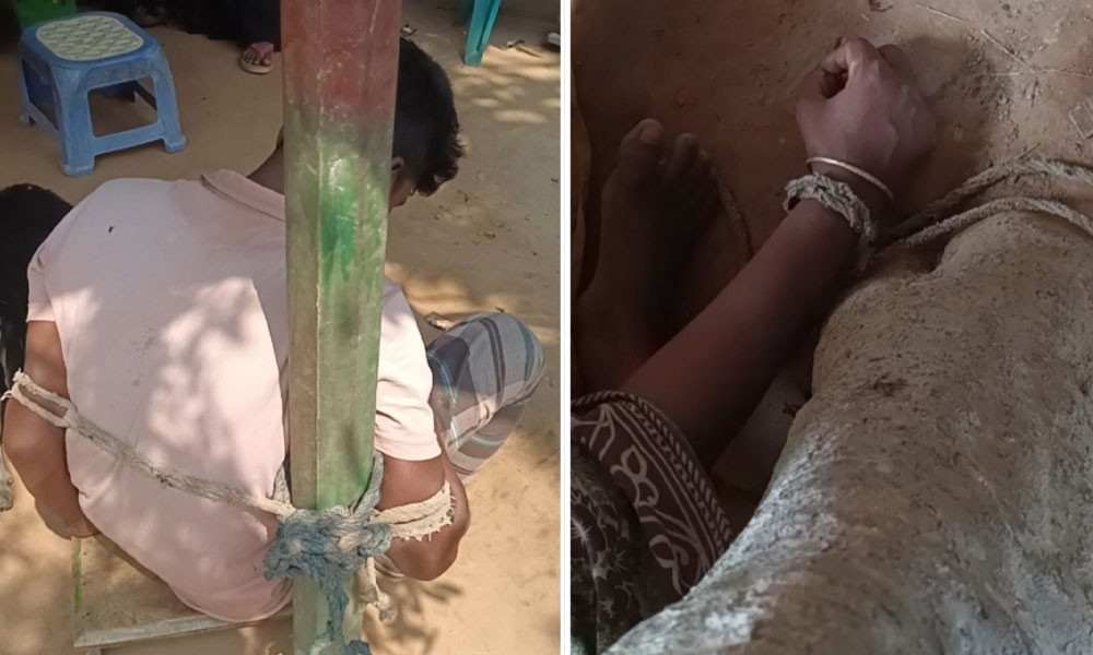 স্ত্রী ও ভাতিজা আপত্তিকর অবস্থায় ধরা, বেঁধে রাখলেন স্বামী