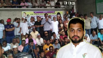 বৃষ্টিতে নগরভবনে ইশরাক সমর্থকদের অবস্থান, উপদেষ্টা আসিফের পদত্যাগ দাবি