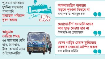 মেয়াদোত্তীর্ণ যান সড়ক থেকে সরছে না