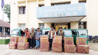 সিলেটৈ ধরা পড়লেন নাসির বিড়ির আড়ৎদার রাসেল