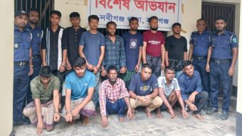 নবীগঞ্জে যৌথবাহিনীর সাঁড়াশি অভিযানে আটক ৮