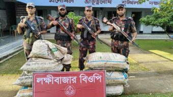 সিলেটের কানাইঘাট ও জকিগঞ্জ সীমান্তে জব্দ বিপুল পরিমাণ ভারতীয় পণ্য