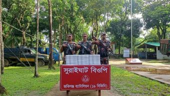 সিলেটের ৩ উপজেলায় বিজিবির অভিযানে ৩৭ লাখ টাকার পশু ও পণ্য জব্দ