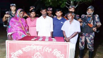 হবিগঞ্জে সীমান্তে স্বামী-স্ত্রীসহ ৫ বাংলাদেশি নাগরিক আটক