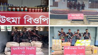 সিলেট সীমান্তে ২ দিনে যা জব্দ করলো বিজিবি