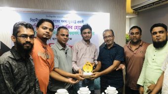 বিয়ানীবাজারে প্রবাসী দুই সাংবাদিকের সাথে প্রেসক্লাবের মতবিনিময়