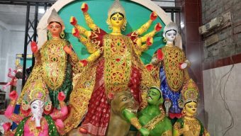 বিয়ানীবাজারে ৫২টি মণ্ডপে চলছে দুর্গাপূজার প্রস্তুতি, ব্যাপক নিরাপত্তা