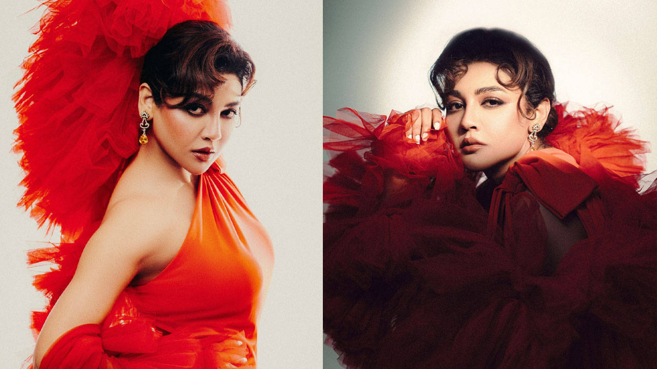 কমলা গাউনে ভিন্ন লুকে নজর কাড়লেন জয়া