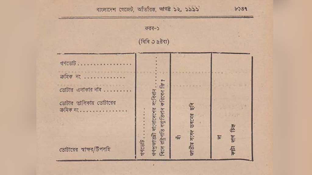 এক গণভোটে ব্যয় কত?