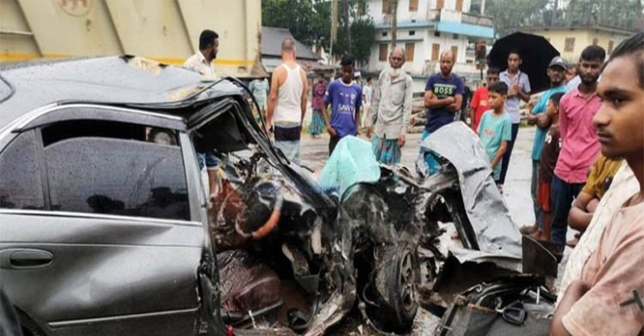 সিলেটে দুই গাড়ির মুখোমুখি সংঘর্ষে আহত ৫
