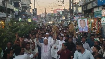 ধানের শীষ মুক্তিকামী-ফ্যাসিবাদ বিরোধী মানুষের প্রতীক: বিয়ানীবাজারে এমরান চৌধুরী