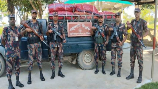 বিয়ানীবাজারে ৩ লক্ষ টাকার ভারতীয় পেঁয়াজ আটক করেছে বিজিবি