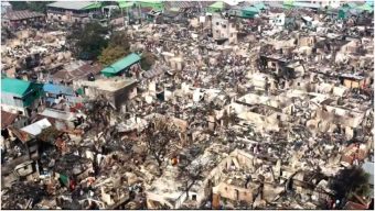 পুড়ে যাওয়া বস্তিজুড়ে গরিবের হাহাকার