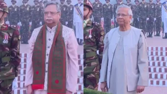 জাতীয় স্মৃতিসৌধে শহীদদের প্রতি রাষ্ট্রপতি ও প্রধান উপদেষ্টার শ্রদ্ধা