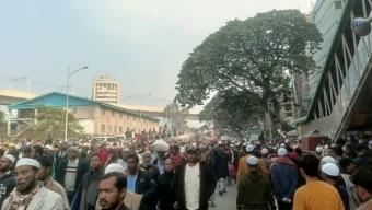 বেগম জিয়ার জানাজা: কানায়  কানায় পূর্ণ মানিক মিয়া অ্যাভিনিউ-ফার্মগেট, উড়ালসড়কেও জনস্রোত