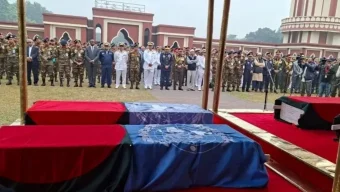 সুদানে নিহত ৬ শান্তিরক্ষী সেনার জানাজা সম্পন্ন