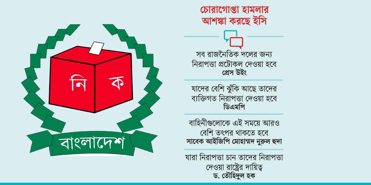 নির্বাচন নির্বিঘ্ন করতে আইনশৃঙ্খলায় জোর