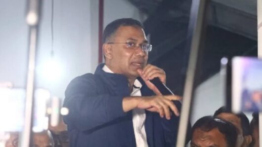 শ্বশুরবাড়ি গিয়ে ধানের শীষের জন্য ভোট চাইলেন তারেক রহমান