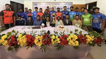 বিয়ানীবাজারে ১ম বিভাগ ক্রিকেট লীগের ট্রফি উন্মোচন করলেন বিসিবির পরিচালক