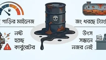 বিয়ানীবাজারের পাম্পে ভেজাল তেল, আয়ু কমছে গাড়ি-বাইকের