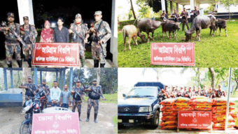 জকিগঞ্জ সীমান্তে ৪৬ লাখ টাকার চোরাই পণ্য জব্দ, আটক ৪