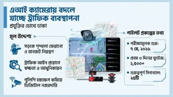 সিগন্যাল ভাঙলেই ডিজিটাল কেস : এআই ক্যামেরায় আড়াই হাজার ফুটেজ
