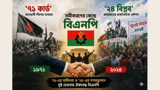 আ.লীগের ‘৭১ কার্ড’ বনাম জামায়াতের ‘২৪ বিপ্লব’: সমীকরণের কেন্দ্রে বিএনপি