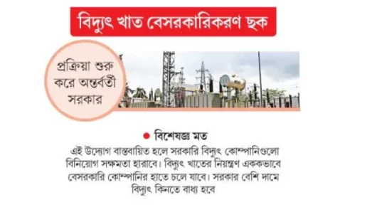 সরকারি বিদ্যুৎ কোম্পানির মেরুদণ্ড ভেঙে দেওয়ার উপক্রম