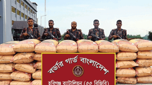 হবিগঞ্জের সীমান্তে দেড় কোটি টাকার ভারতীয় জিরা জব্দ, আটক ৪