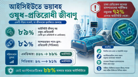 আইসিইউতে থাকা ৮৯ শতাংশ জীবাণুর বিরুদ্ধে কাজ করছে না ওষুধ