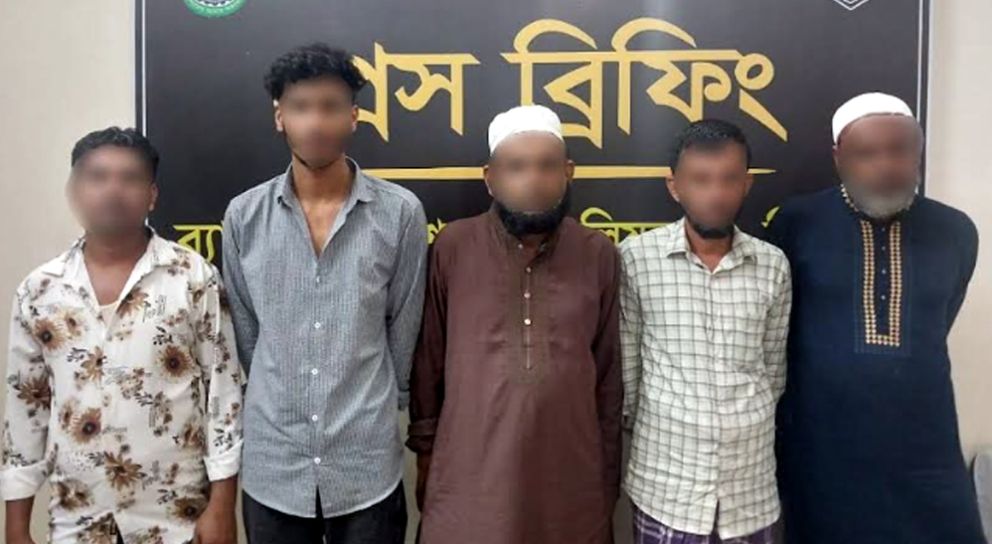 হত্যা করে পলাতক ছিলেন তারা, সিলেট র‌্যাব ধরলো ৫ জনকে