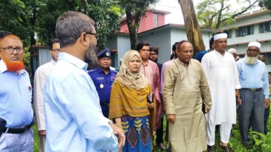বিয়ানীবাজার স্বাস্থ্য কমপ্লেক্স সম্প্রসারণে জায়গা পরিদর্শনে এমপি এমরান চৌধুরী