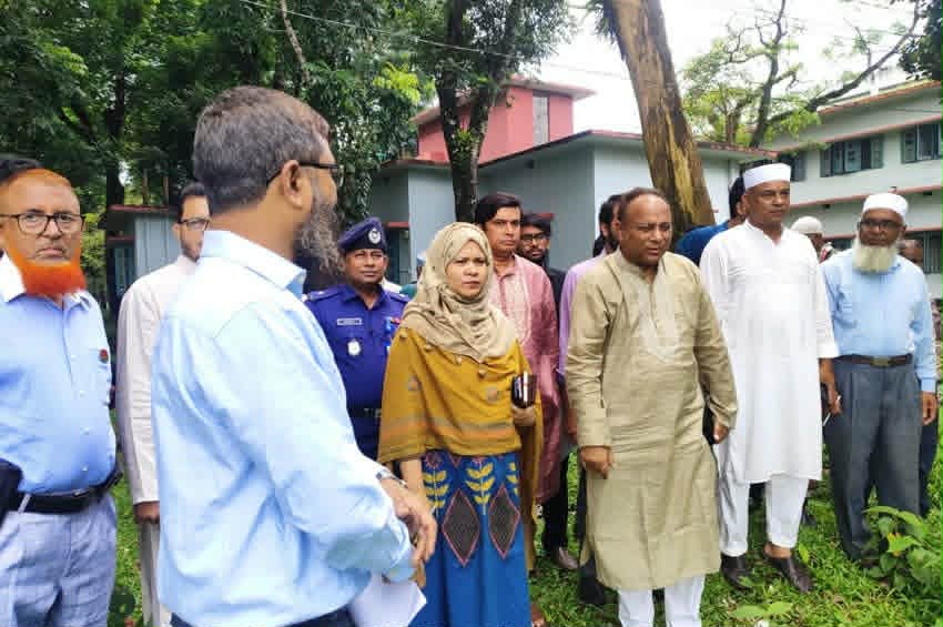 বিয়ানীবাজার স্বাস্থ্য কমপ্লেক্স সম্প্রসারণে জায়গা পরিদর্শনে এমপি এমরান চৌধুরী