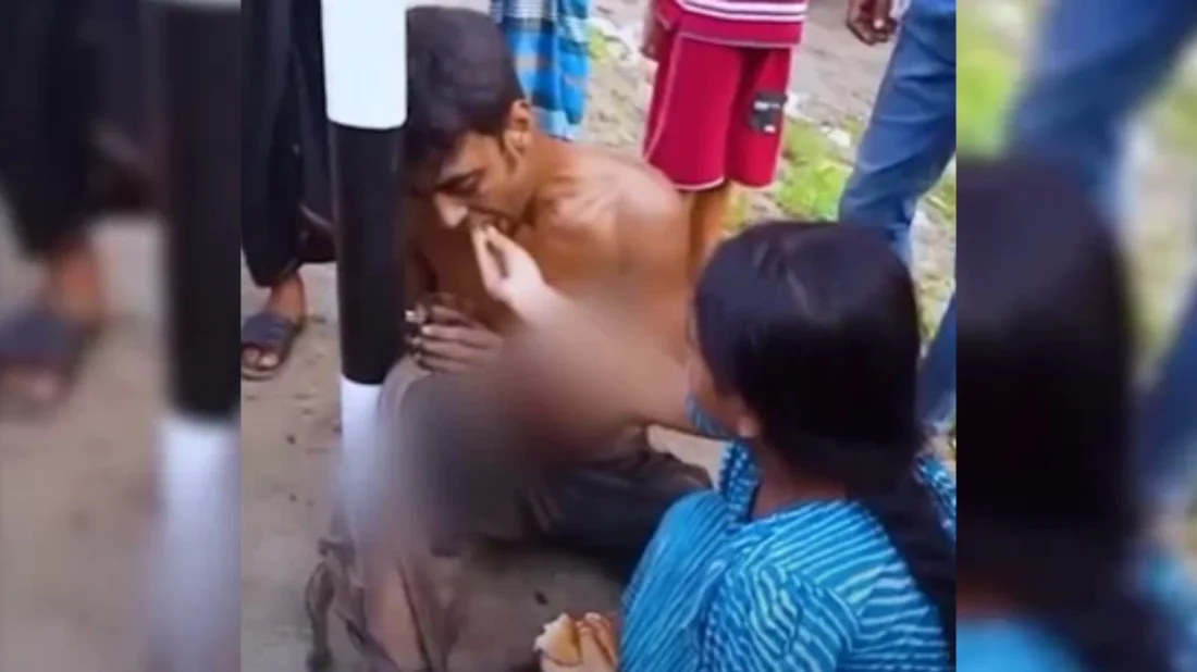 রাতভর খুঁটিতে বাঁধা বাবাকে চা-রুটি খাওয়ালেন মেয়ে, ভিডিও ভাইরাল