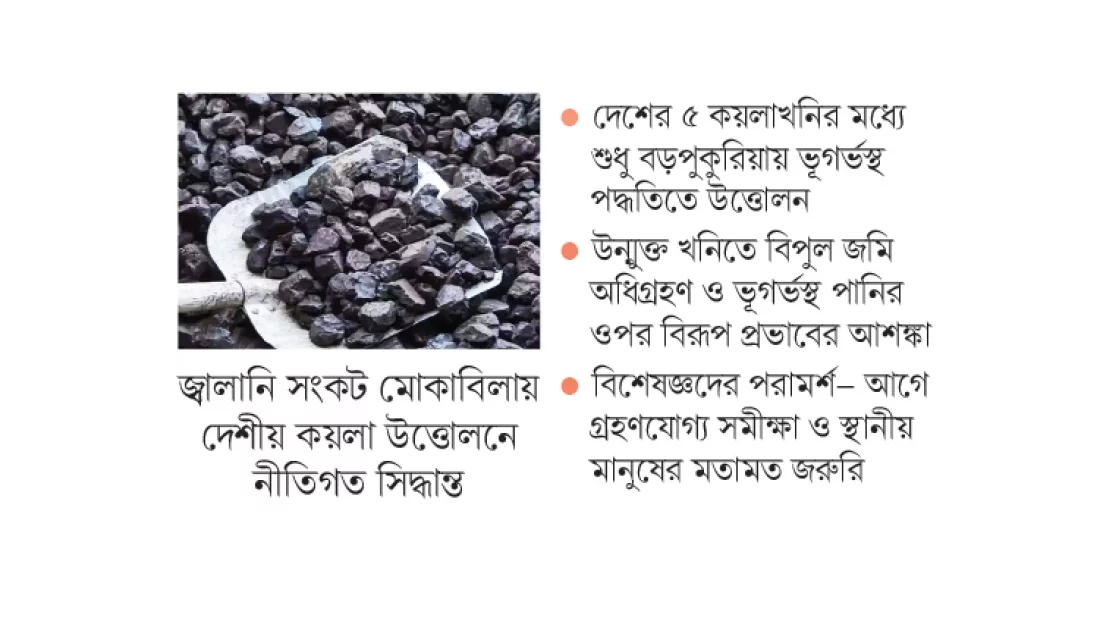 কয়লা তুলতে চায় সরকার, পরিবেশবাদীদের উদ্বেগ
