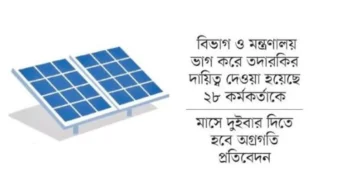 সৌরবিদ্যুৎ উৎপাদনে তোড়জোড়, লক্ষ্য চার হাজার মেগাওয়াট