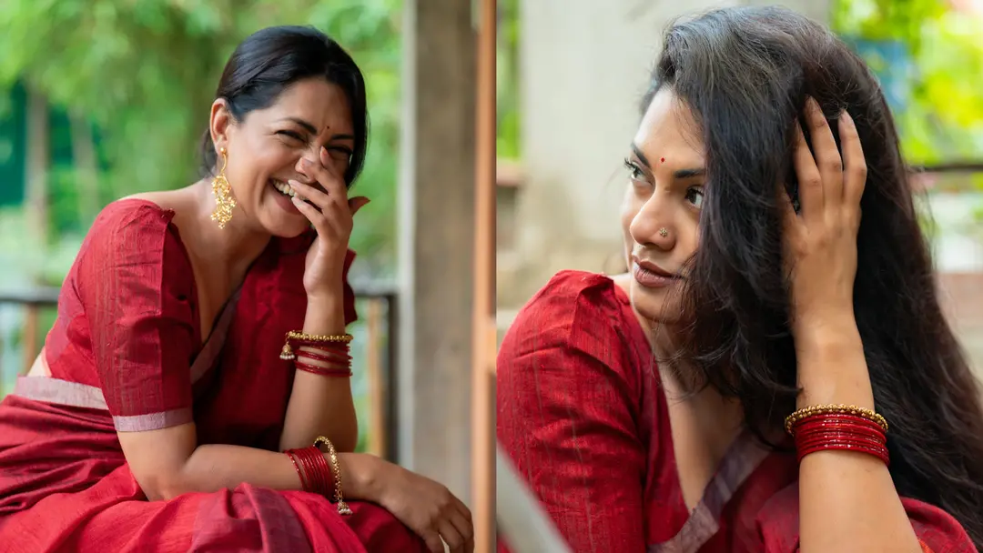 তিশার লাজুক হাসি নজর কাড়ল ভক্তদের