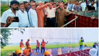 বহুল প্রত্যাশিত শিকপুর-বহরগ্রাম সেতুর কাজ পরিদর্শনে এমপি এমরান আহমদ চৌধুরী
