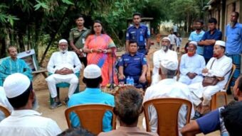 জৈন্তাপুরে রাংপানি নদীর পাড় কেটে বালু উত্তোলন বন্ধে জনসচেতনতামূলক সভা