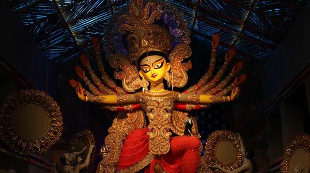 বিয়ানীবাজারে কঠোর নিরাপত্তায় পালিত হচ্ছে শারদীয় দূর্গাপূজা