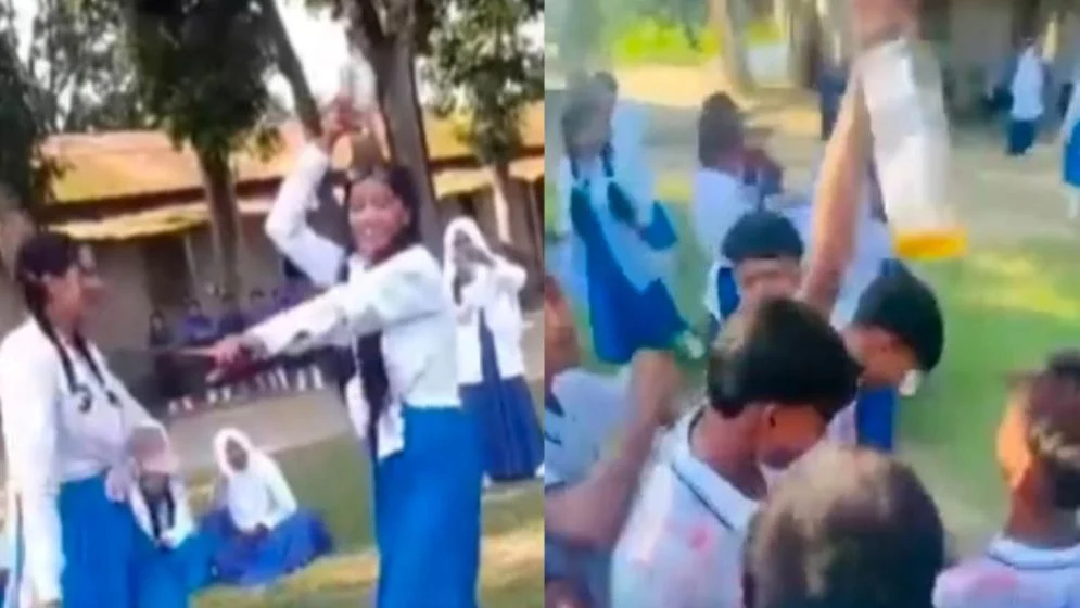 মদের বোতল হাতে বিদ্যালয়ের মাঠে শিক্ষার্থীদের নাচানাচি, ভিডিও ভাইরাল